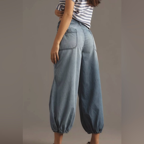 New Anthropologie Pilcro High-Rise Parachute Tie-Waist Jeans - Picture 2 of 8